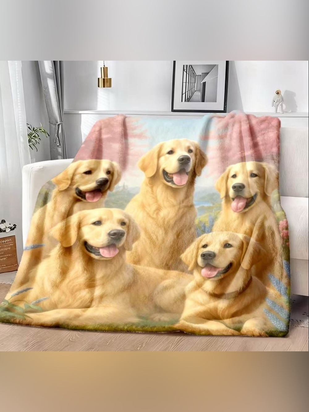Golden Retriever Plush Fleece Throw Blanket - New in Package